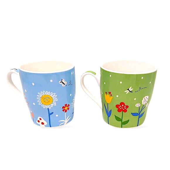 2 Darling Vintage Kids Cups 3 5" Ceramic Nursery Baby Elephant Teddy Bear Child - Picture 2 of 5